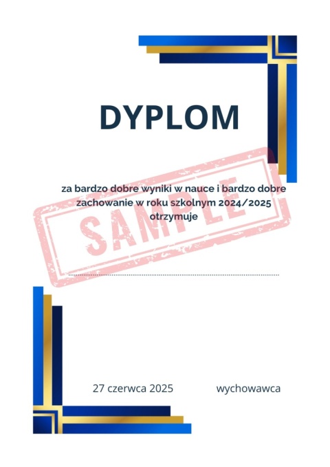 2025 Wkładki do nagród książkowych dla uczniów