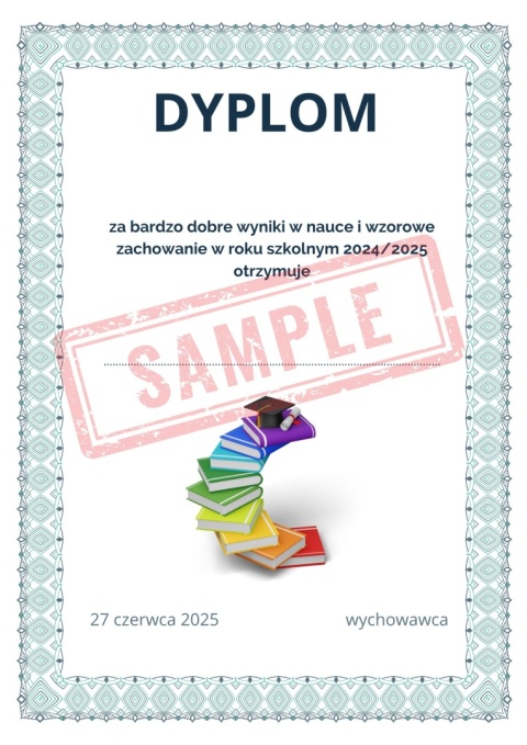 2025 Wkładki do nagród książkowych dla uczniów