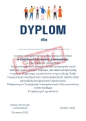 Dyplom 2026 dla uczniów z Samorządu Uczniowskiego na koniec roku 2025/2026