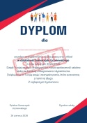 Dyplom 2026 dla uczniów z Samorządu Uczniowskiego na koniec roku 2025/2026