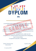 Dyplom dla członka Szkolnego Koła Wolontariatu