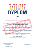 Dyplom dla członka Szkolnego Koła Wolontariatu