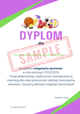 Dyplomy dla uczniów za wybitne osiągnięcia sportowe