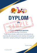 Dyplomy dla uczniów za wybitne osiągnięcia sportowe