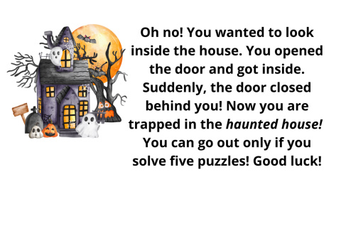 Halloween - mini Escape room poziom A1 Halloween - mini Escape room poziom A1