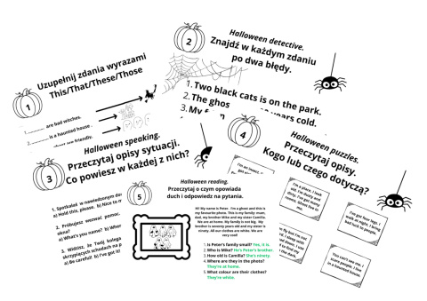 Halloween - mini Escape room poziom A1 Halloween - mini Escape room poziom A1
