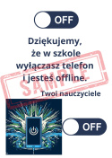 Plakat Dziękujemy, że w szkole jesteś offline