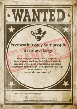 Plakat nabór kandydatów do Samorządu Uczniowskiego (2)