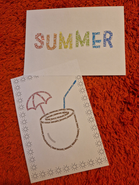 Summer Word Clouds - Chmury wyrazowe Lato Summer Word Clouds - Chmury wyrazowe Lato