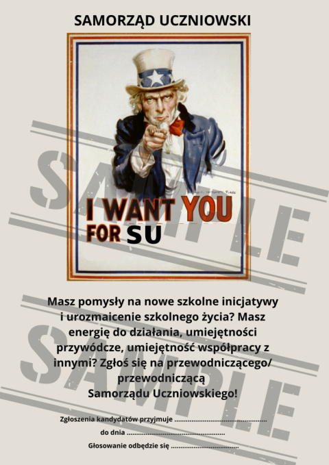 plakat nabór kandydatów do Samorządu Uczniowskiego plakat nabór kandydatów do Samorządu Uczniowskiego