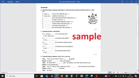 test klasa 4 Xmas edition unit 3 ECA1 test klasa 4 Xmas edition unit 3 ECA1