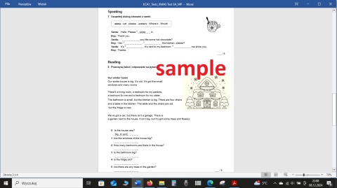 test klasa 4 Xmas edition unit 3 ECA1 test klasa 4 Xmas edition unit 3 ECA1
