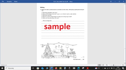 test klasa 4 Xmas edition unit 3 ECA1 test klasa 4 Xmas edition unit 3 ECA1