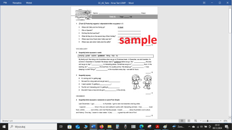 test klasa 6 Xmas edition unit 3 ECA2 test klasa 6 Xmas edition unit 3 ECA2