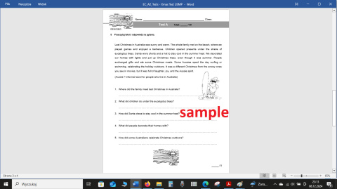 test klasa 6 Xmas edition unit 3 ECA2 test klasa 6 Xmas edition unit 3 ECA2