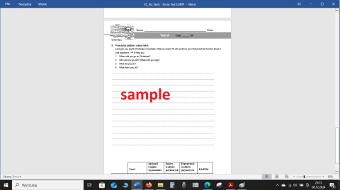 test klasa 6 Xmas edition unit 3 ECA2 test klasa 6 Xmas edition unit 3 ECA2